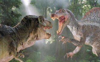 мир динозавров