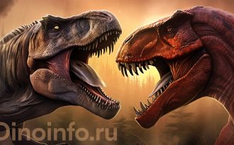 Битва гигантов: Тираннозавр против Гиганотозавра